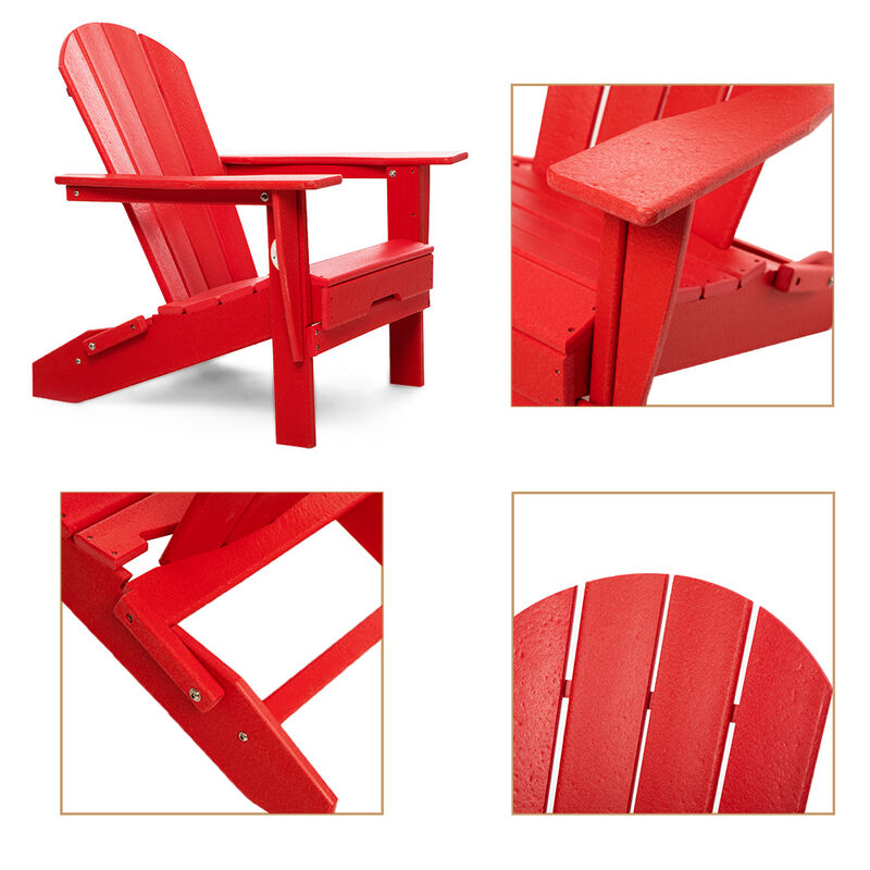 ResinTEAK Folding Adirondack Chair For Fire Pits, Patio, Porch, and Deck, New Heritage Collection