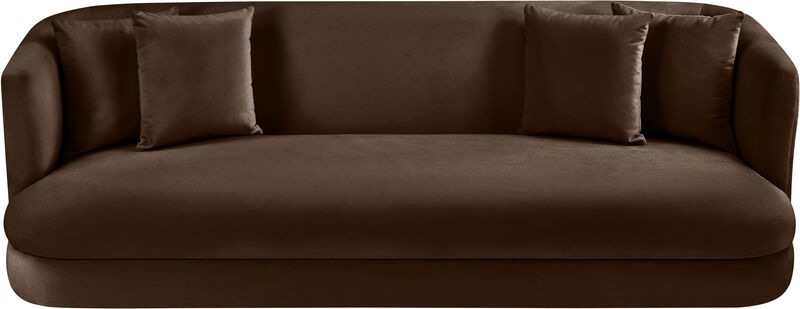 Meridian Furniture Alder Brown Velvet Sofa image number 3