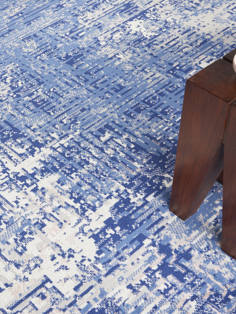 Whimsicle WHS08 Blue/Ivory 8'4" x 11'6" Rug