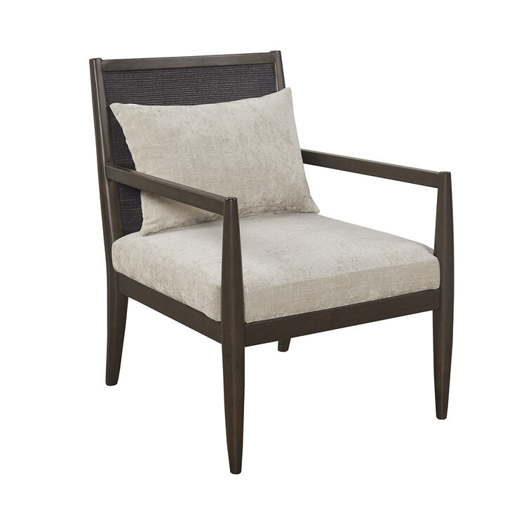 Gracie Mills Amos Coastal Comfort Handcrafted Seagrass Back Armchair