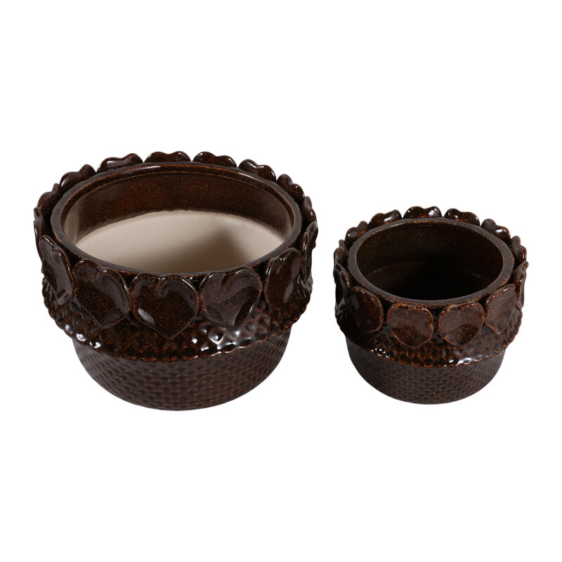 S/2 Leaf Applique Planter image number 2