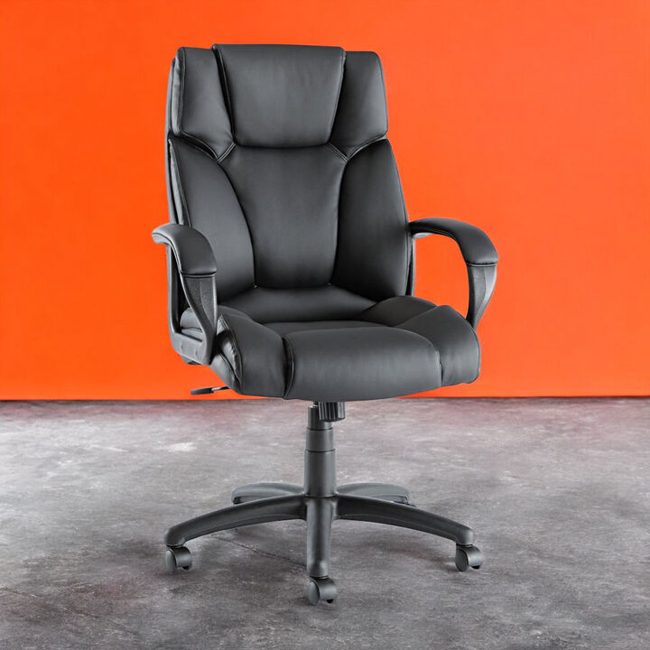 High-Back Swivel Tilt Soft Touch Leather Office Chair