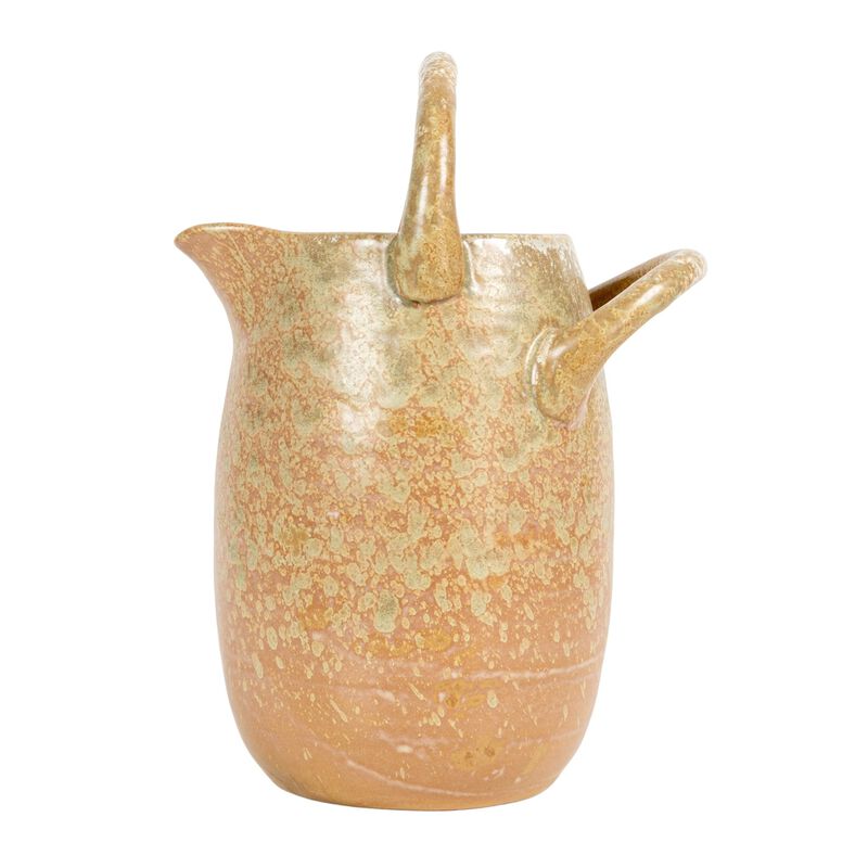 Stoneware Watering Pitcher with Handles, Reactive Glaze image number 2