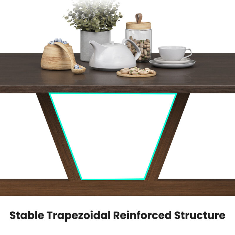 GOODSILO Modern Rectangular Dining Table for 4-6 People with Sturdy Metal Frame - Perfect for Family Meals and Gatherings image number 3