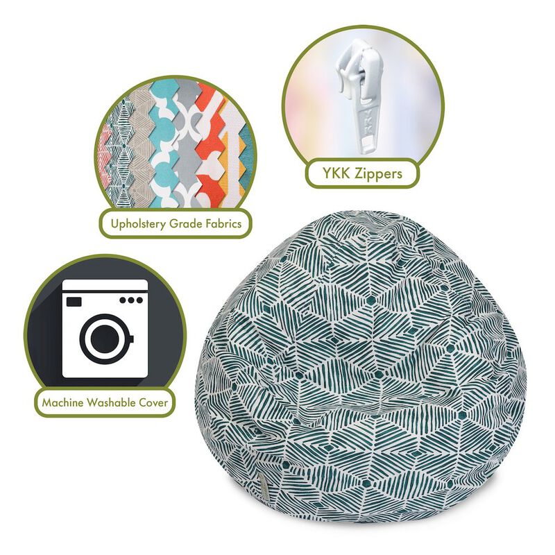 Majestic Home Goods Large Bean Bag Charlie Emerald