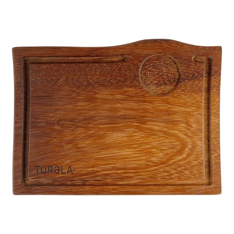 Wood 12" x 9" Rectangular Brown Wood Serving