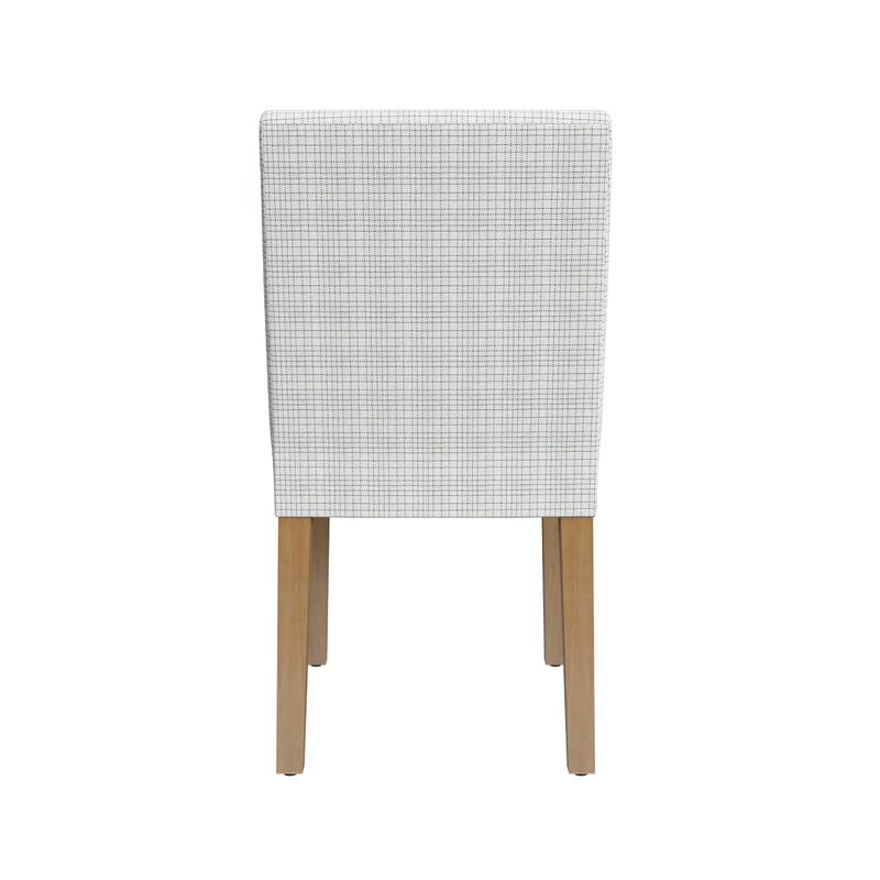 Kip Dining Chair, Honey Oak Wood, Cream Mini Grid Pattern Woven Fabric image number 2