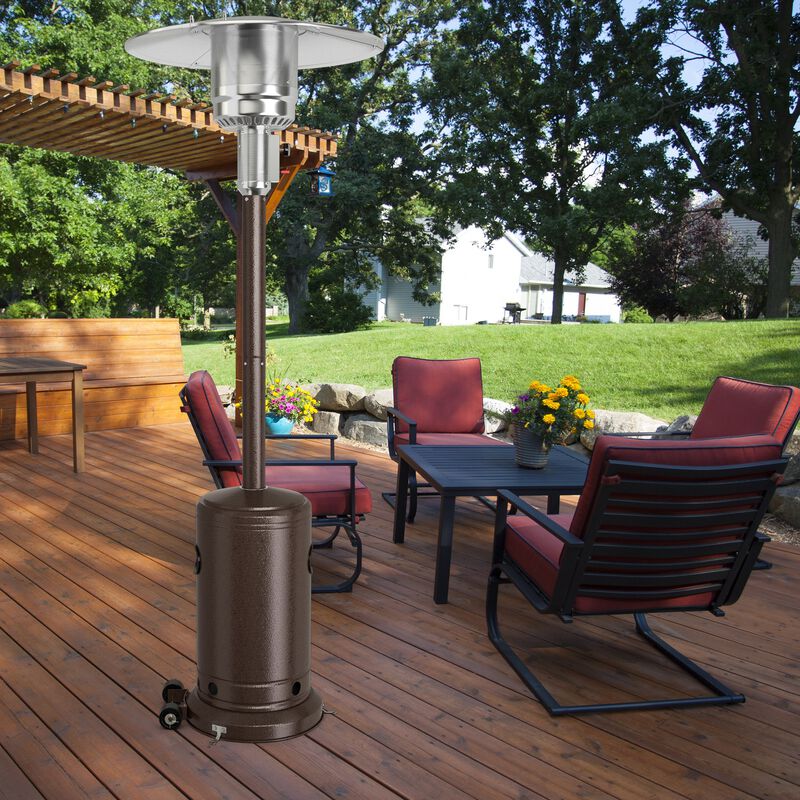50000 BTU Stainless Steel Propane Patio Heater with Trip over Protection