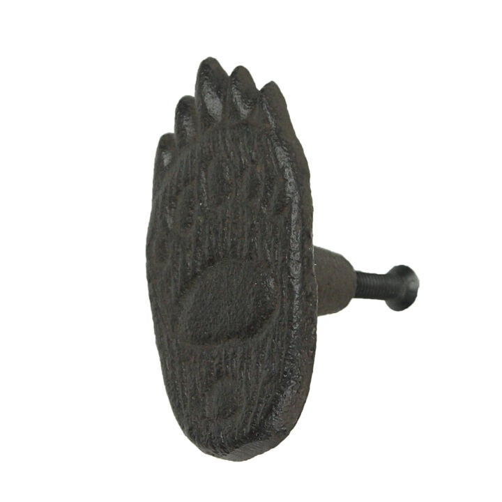 Set of 6 Cast Iron Bear Paw Drawer Pulls Set: Rustic Cabinet Knobs for Cabin, Lodge, or Home Decor - Wilderness-Inspired Furniture Handles - 2.5 Inches Long