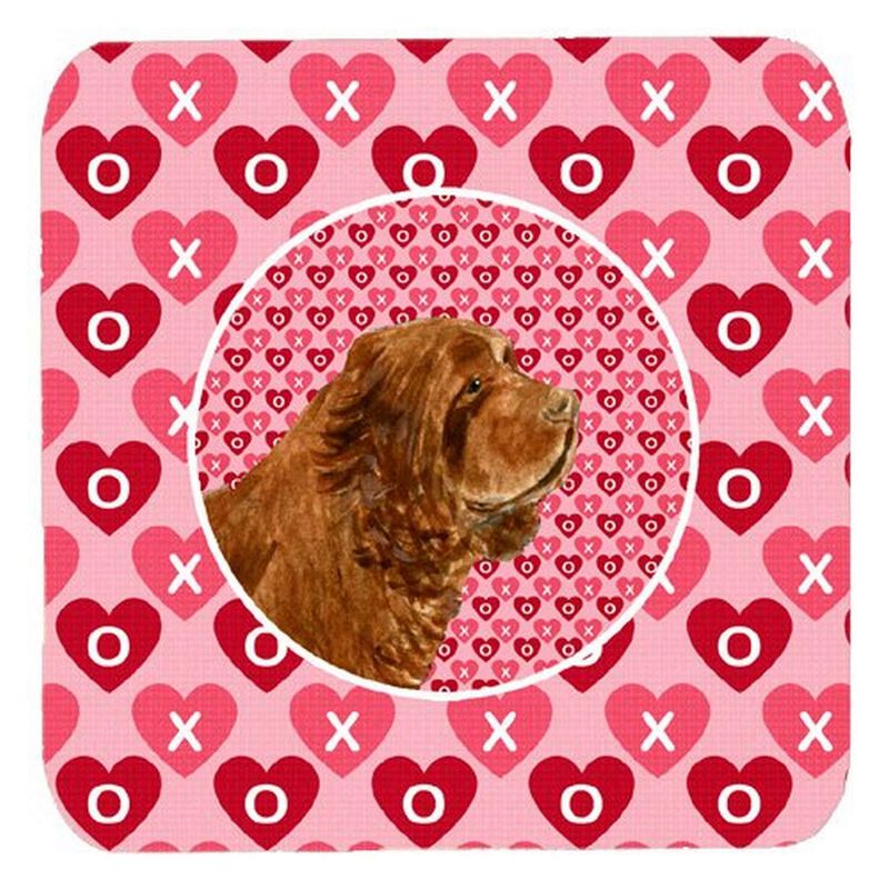 Caroline's Treasures SS4510FC Sussex Spaniel Foam Coasters (Set of 4), 3.5 H x 3.5 W, Multicolor image number 0