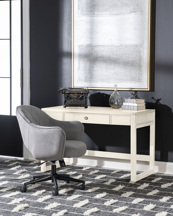 Home Furniture Outfitters Sawyer White Cane Desk
