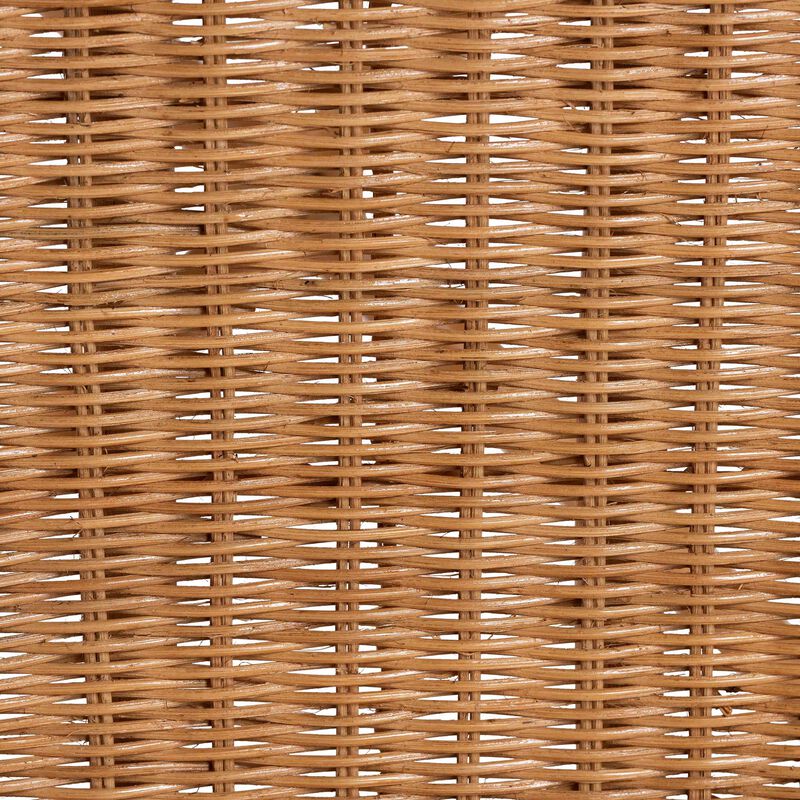 bali & pari Oxford Round Back Rattan Counter Stool - Handwoven Cane Counter Height Chair with Open Lattice Design, Natural Wicker Coastal Kitchen Island Seating