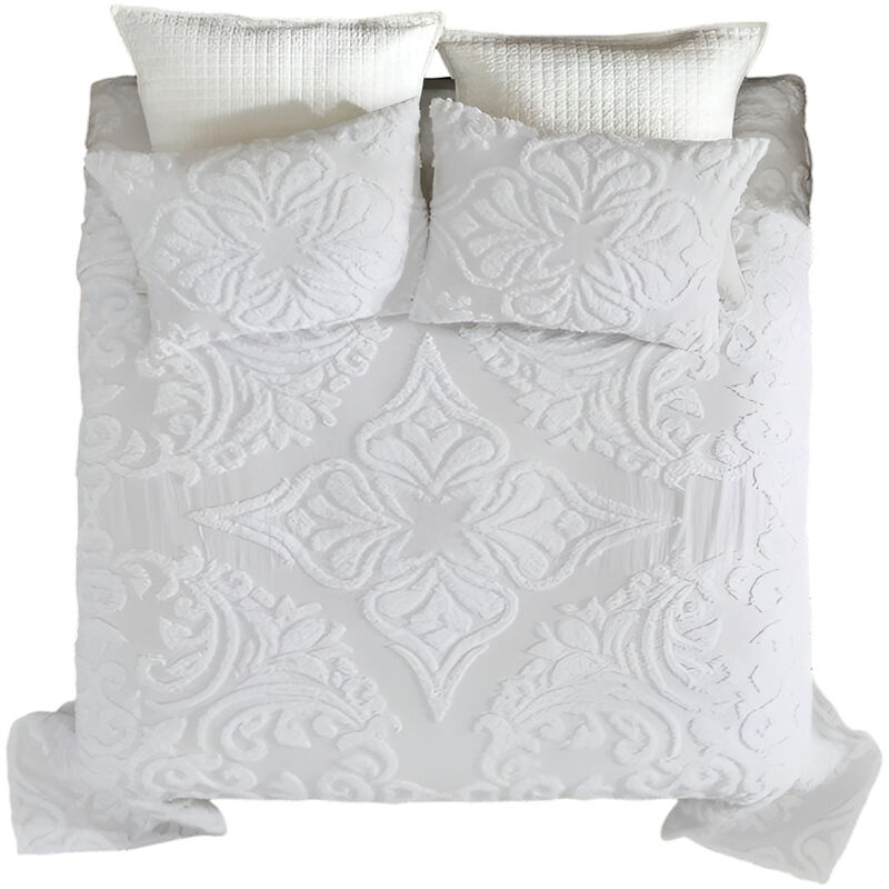 100-Percent Cotton Chenille 3-Piece Coverlet Bedspread Set