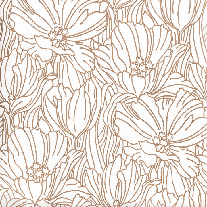 Selwyn Copper Floral Wallpaper