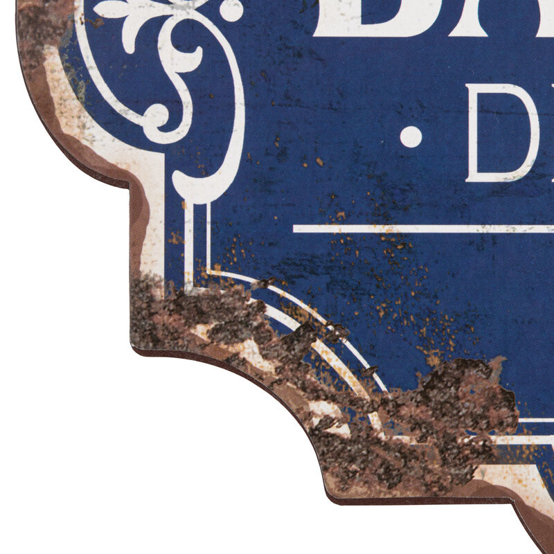 Metal Laundry Room Wall Sign with Distressed Finish, Blue image number 4