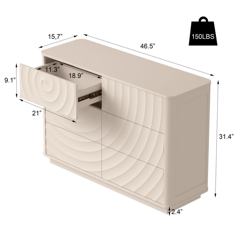 Vudnox 6 Drawer Dresser image number 9