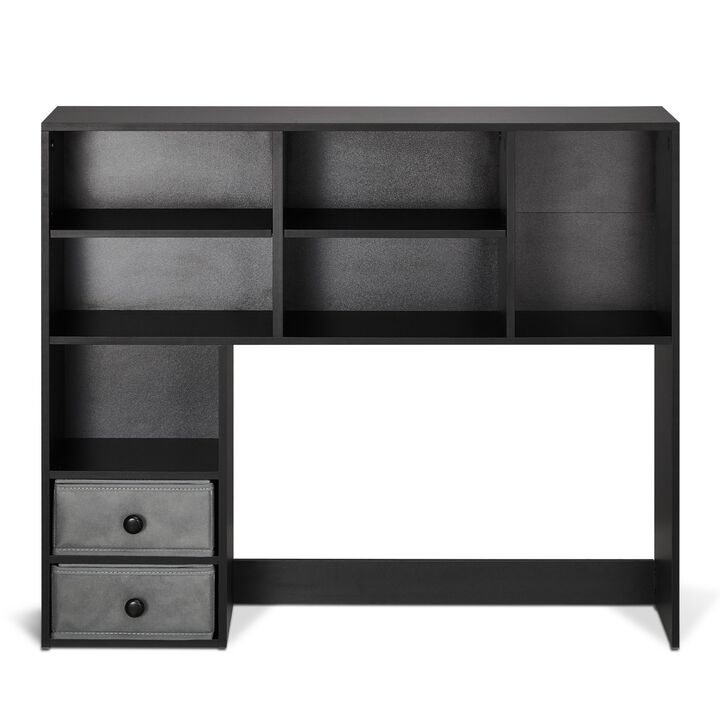 3-Tier Desktop Bookshelf Organizer with Fabric Drawers for Office Home