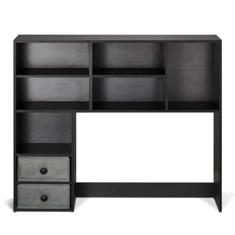 3-Tier Desktop Bookshelf Organizer with Fabric Drawers for Office Home image number 0