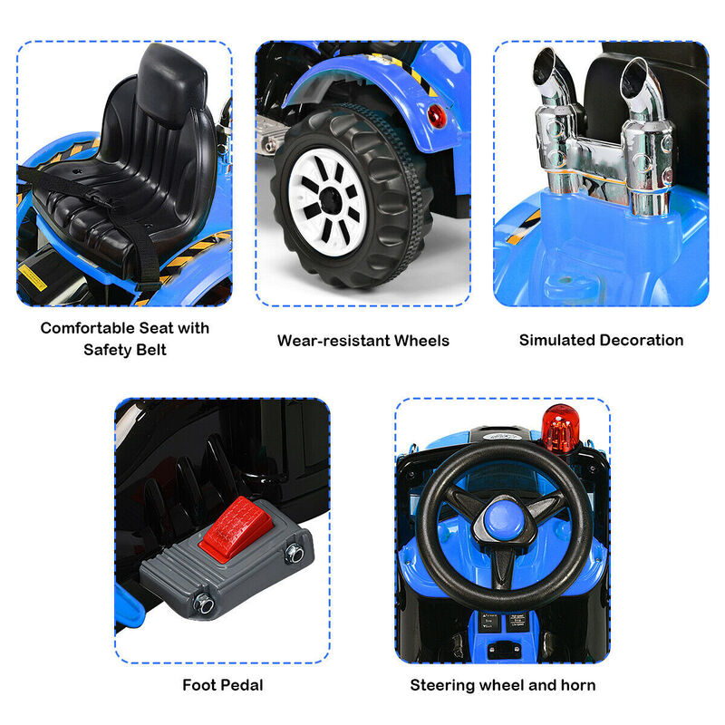 12V Battery Powered Kids Ride-On Dumper Truck for Outdoor Play image number 4