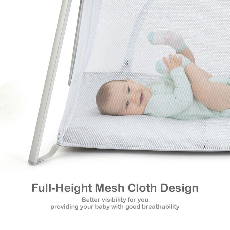 Lightweight Foldable Baby Playpen w/ Carry Bag