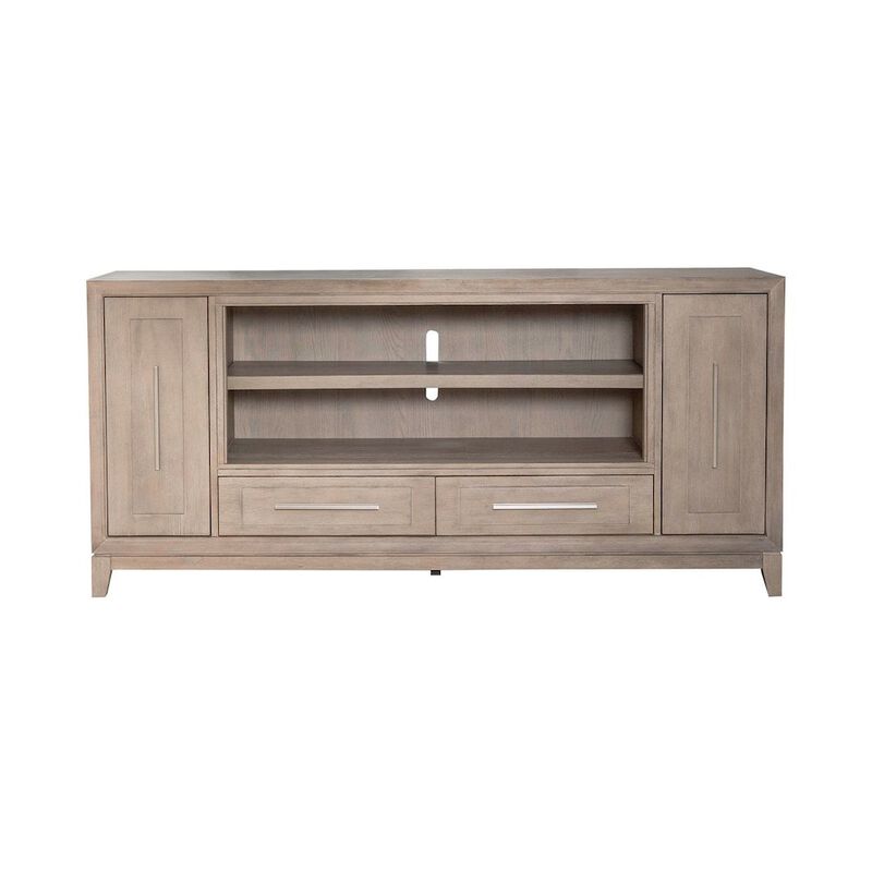 Liberty Furniture Brentwood 80 Inch TV Console for Living Room  - Sandstone Oak image number 0