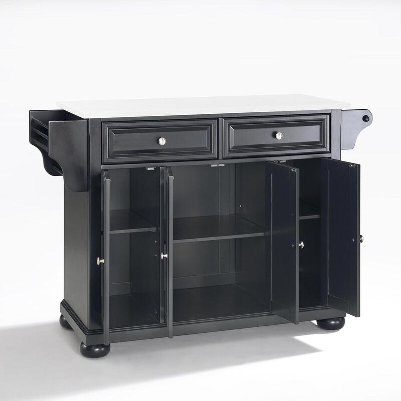 Crosley Furniture Alexandria Stone Top Full Size Kitchen Island/Cart