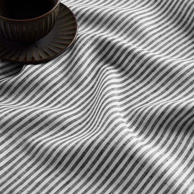 Solino Home 100% Pure Linen Table Throw - Narrow Stripe