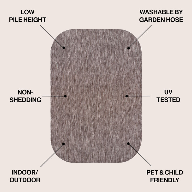 Miles Modern Minimalist Radius Corner Solid Area Rug