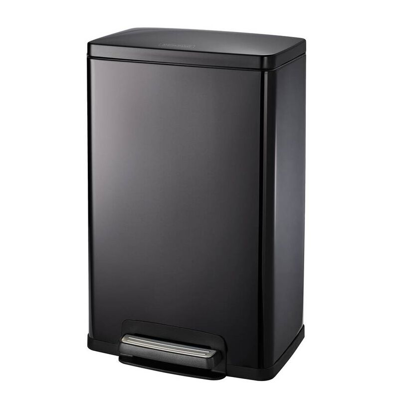 Stainless Steel 13-Gallon Kitchen Trash Can with Step Lid