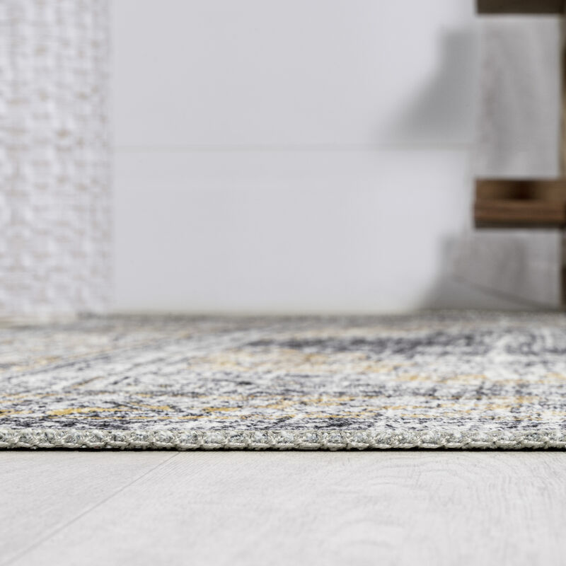 Bausch Bohemian Distressed Chenille Machine-Washable Dark Gray/Blue