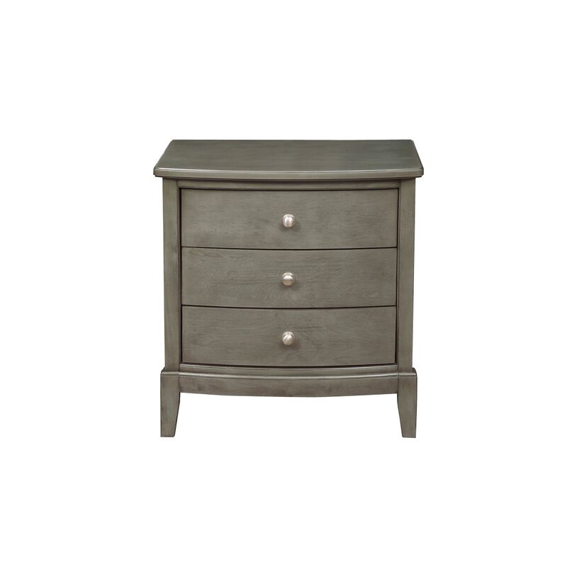 Streamdale Gray Birch Nightstand with 3 Drawers