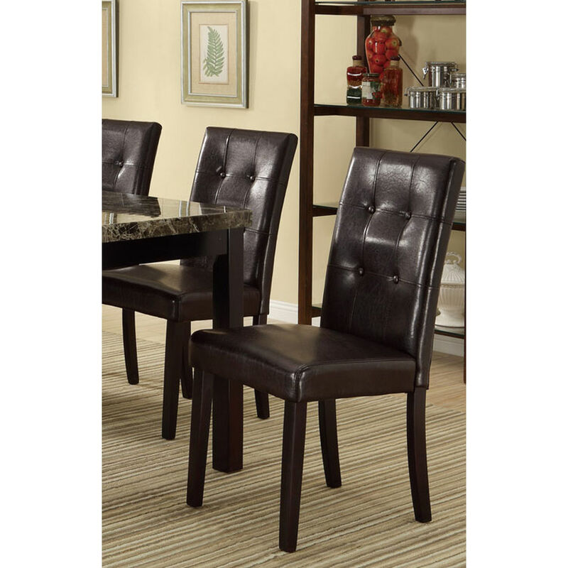Streamdale Tufted PU Leather Dining Chairs (Set of 2) image number 5