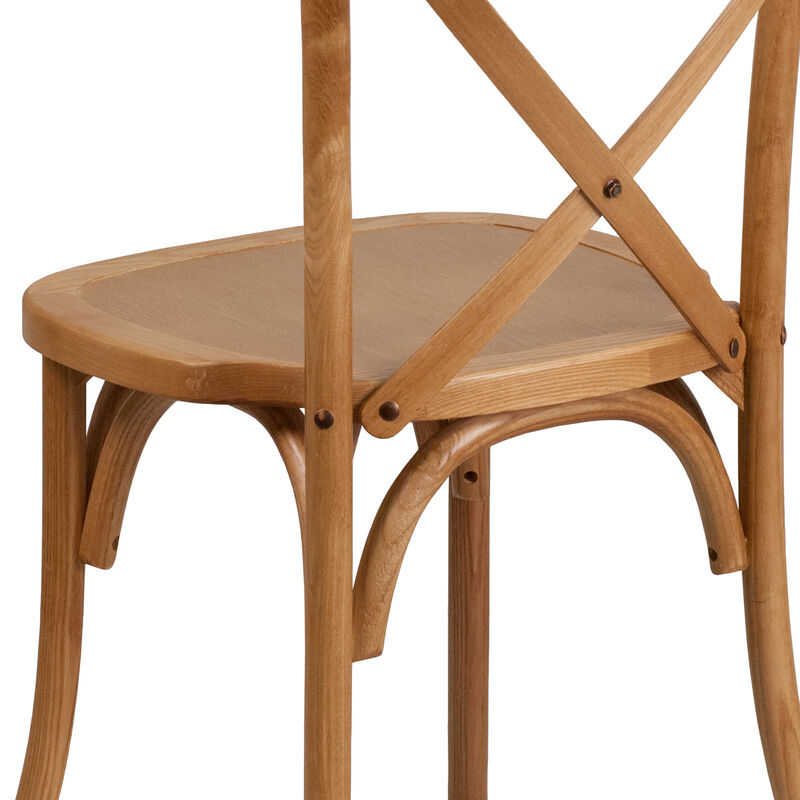 Wood Cross Back Chairs image number 7
