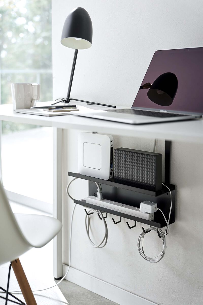 Under-Desk Cable & Router Storage Rack