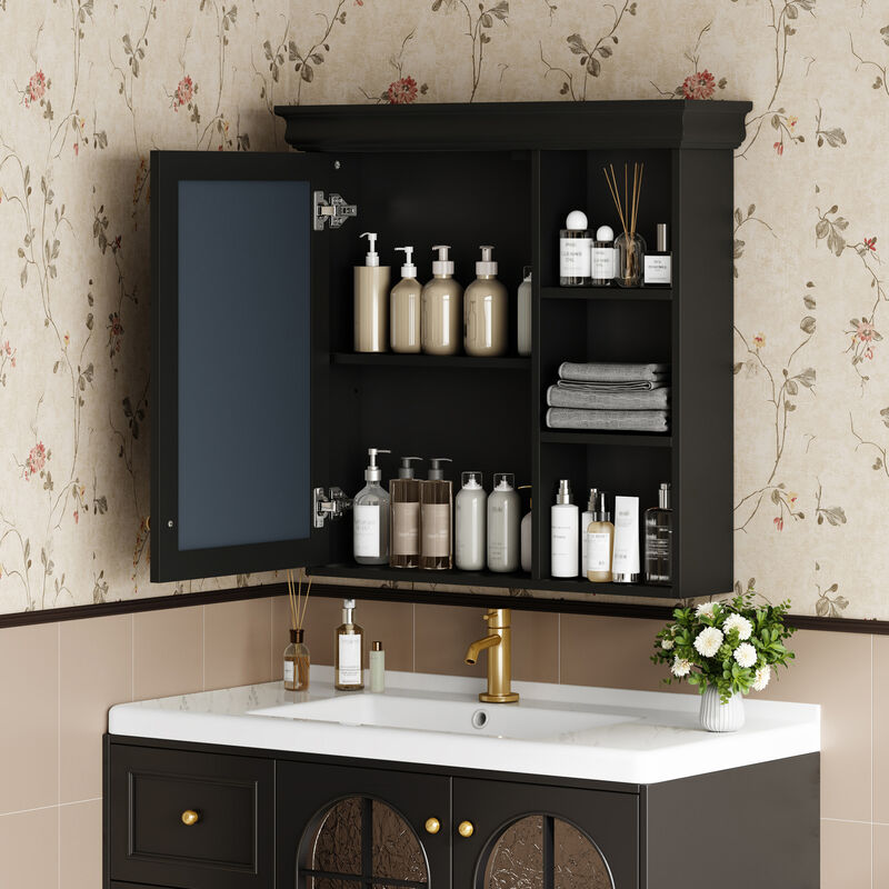 ELEMENT ACE Wall Mounted Medicine Cabinet with Adjustable Shelves and Soft Close Doors image number 4