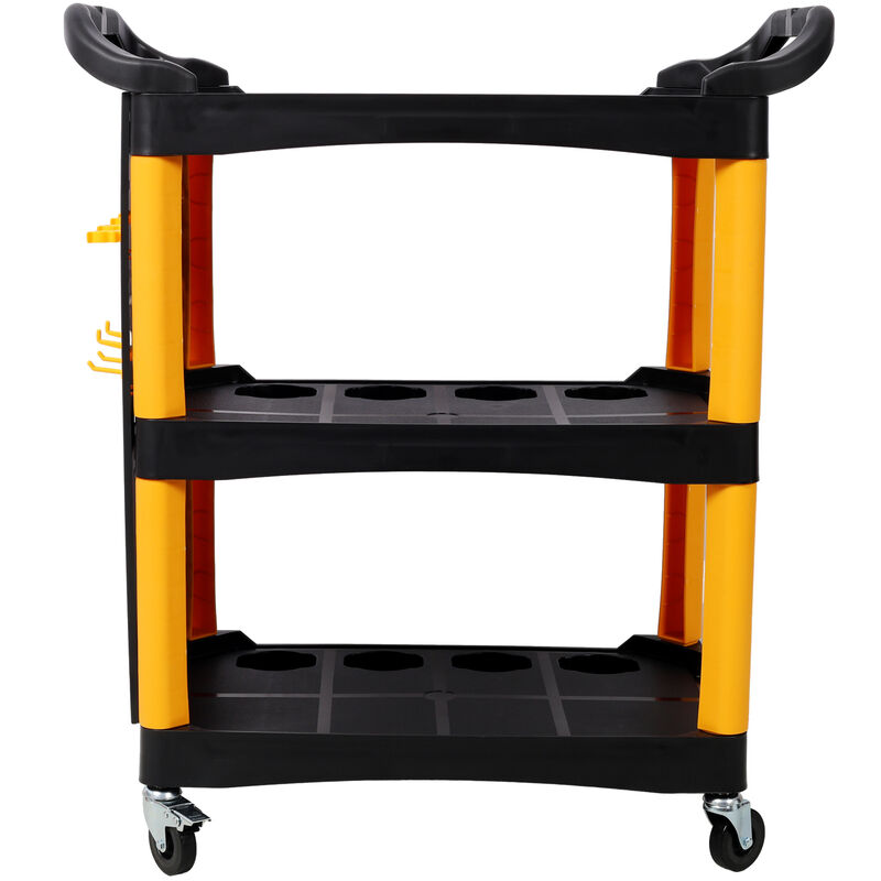 ELEMENT ACE 3 Tier Rolling Heavy Duty Utility Organizer Cart with Pegboard Hooks Spray Bottle Holders for Garage Workshop Auto Detail Repair Shop Tool Storage image number 9
