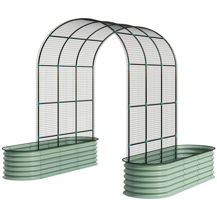 Hivvago Climbing Plant Raised Planter with Arch Trellis