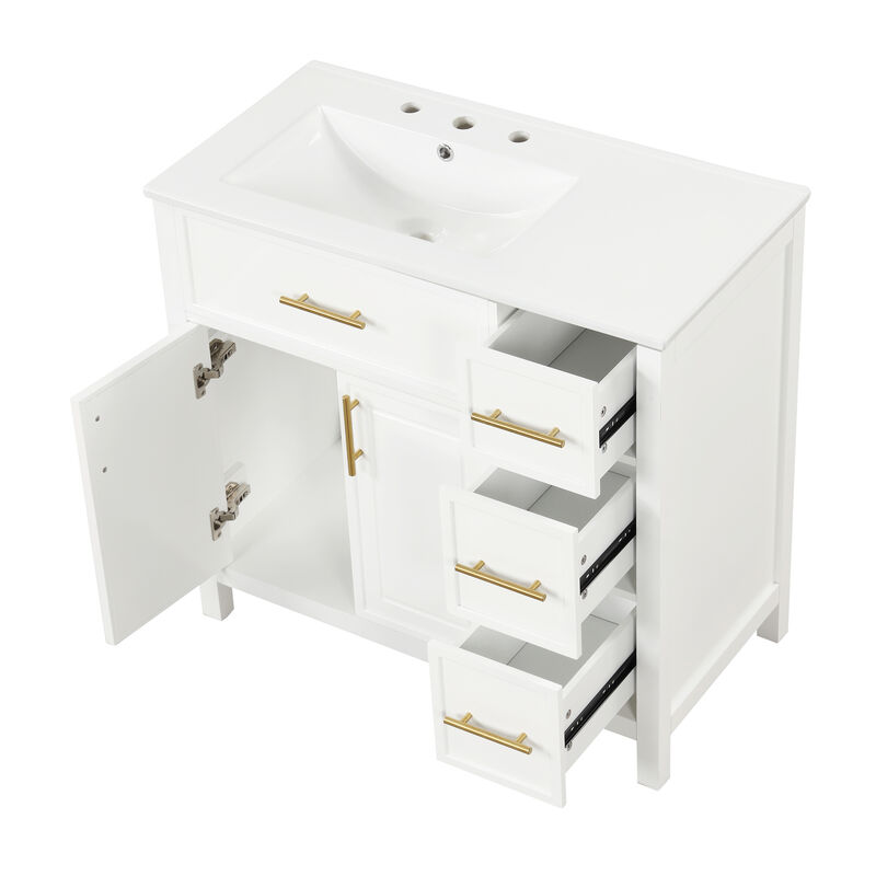 Merax Solid Bathroom Vanity Cabinet