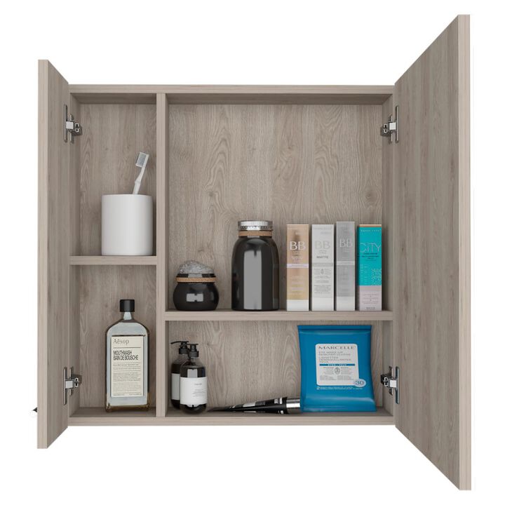 Medicine Cabinet Prague, Bathroom, Light Gray
