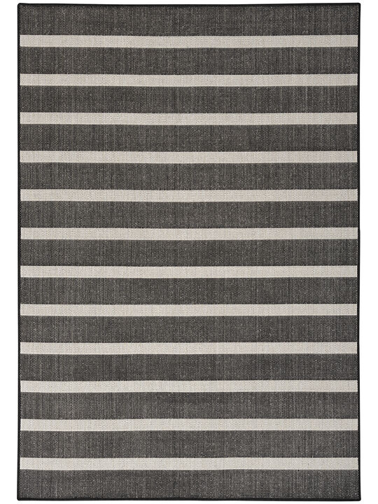 Positano POS03 Black/Ivory 4' x 6' Rug