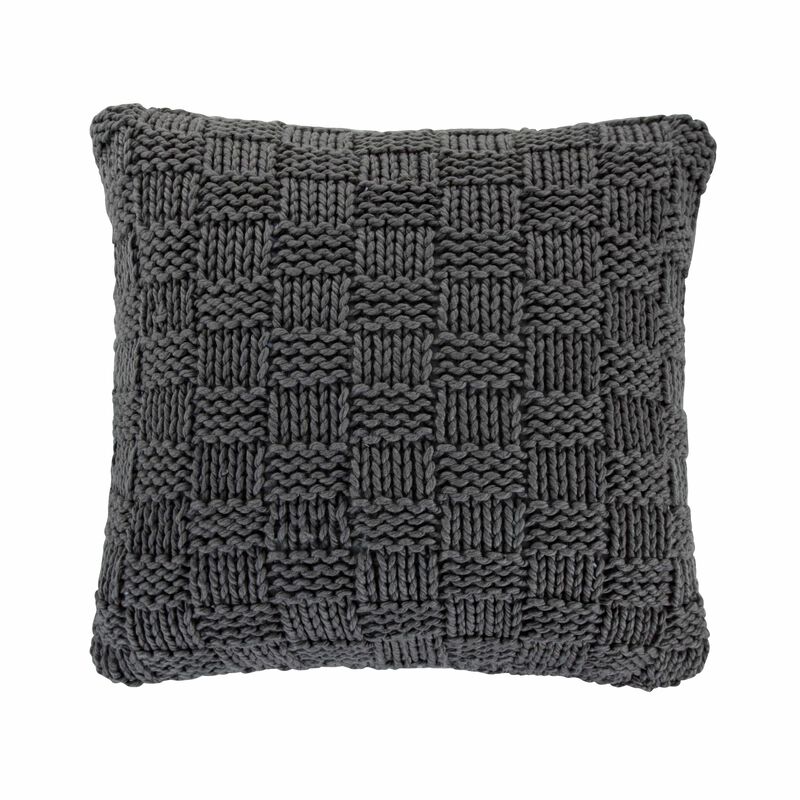 Chess Knit Slate Euro Sham image number 0