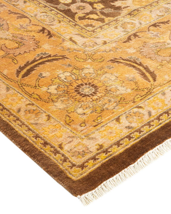 Eclectic, One-of-a-Kind Hand-Knotted Area Rug  - Brown, 7' 10" x 9' 10"