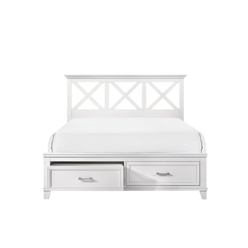 White Nova Ii King X Storage Bed