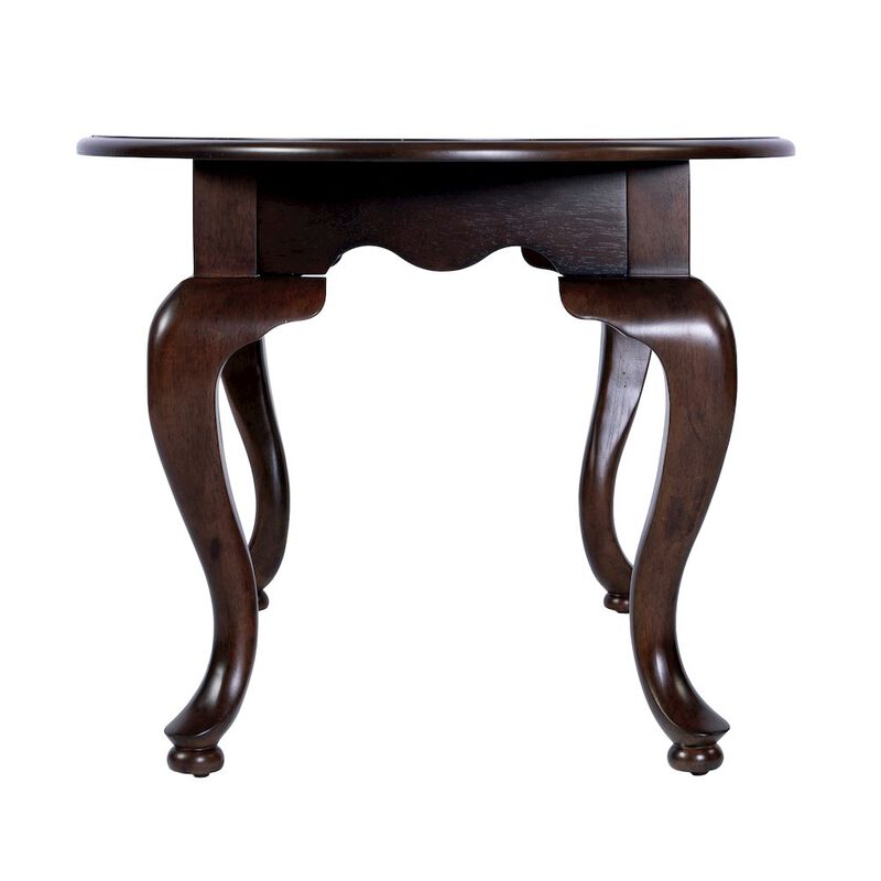 Butler Specialty Mareo 38 in. W Oval Wood Traditional Queen Anne Coffee Table, Cherry image number 5