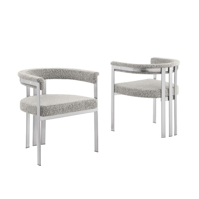 Glam gatsby Rich gray side chairs - Set of 2