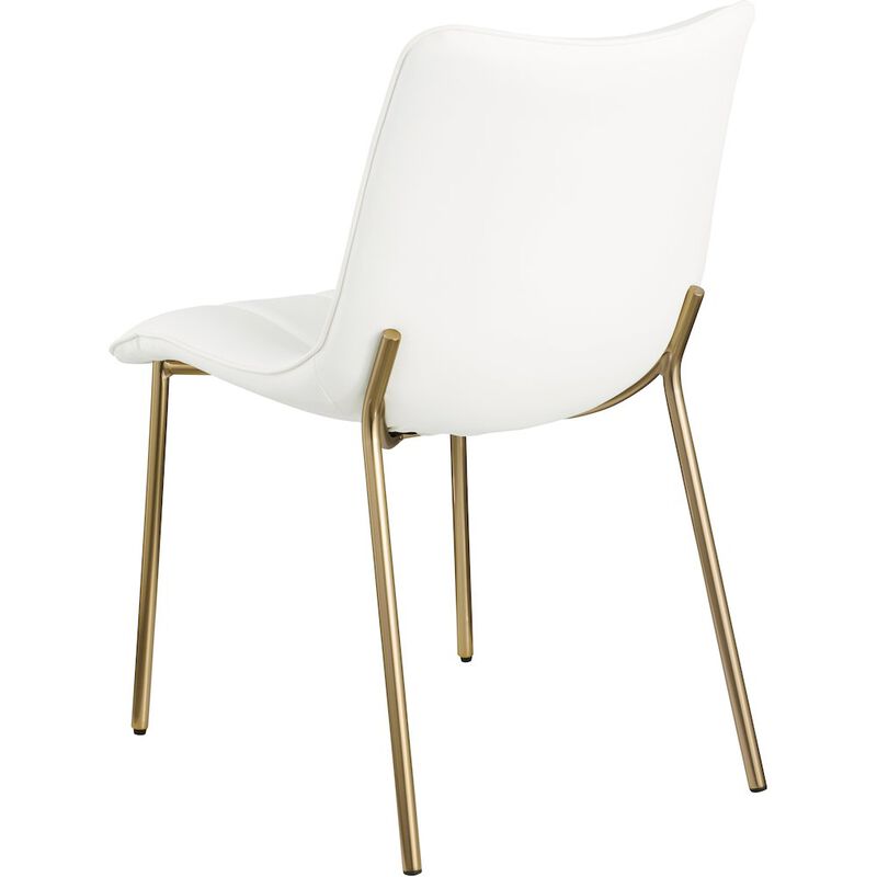 Isla Off-White Vegan Leather Dining Chair, Set of 2