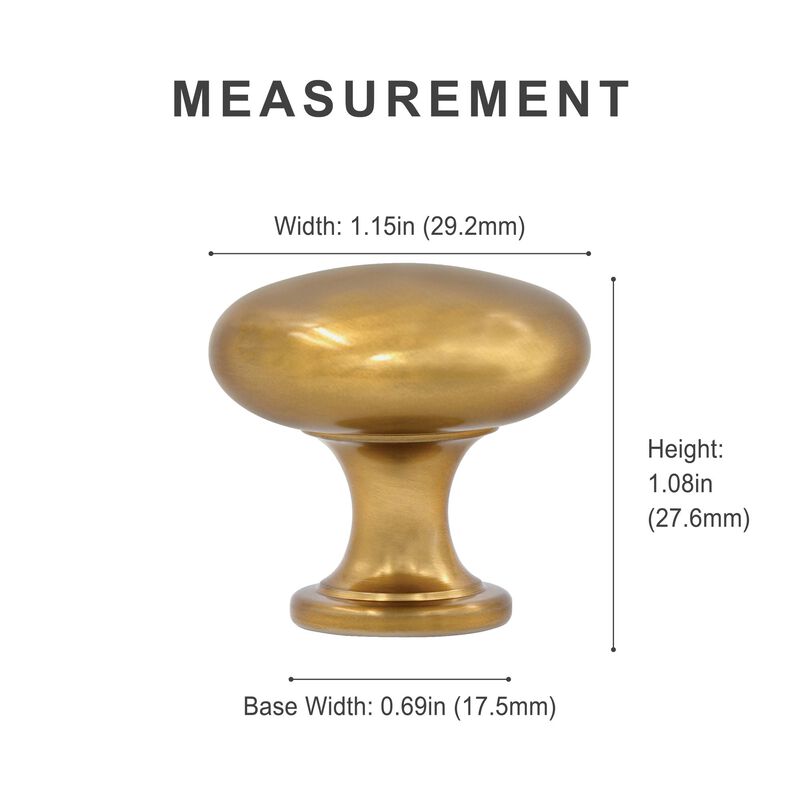 Hestia Hardware 10 Pack Round Kitchen Cabinet Knob image number 3