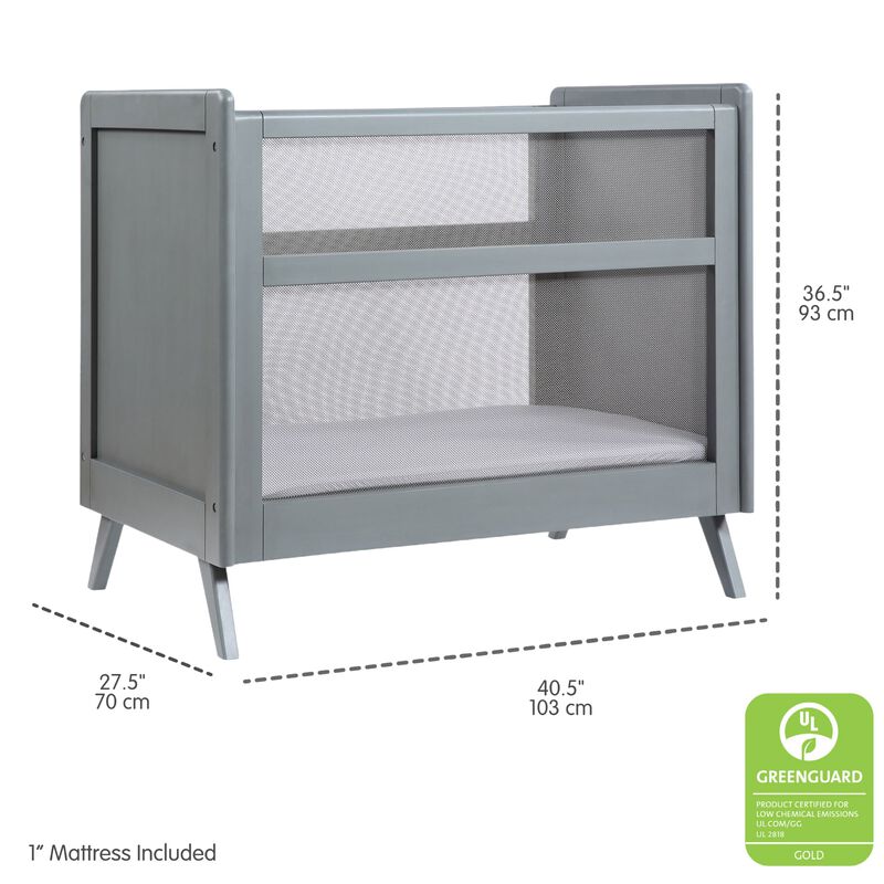 Breathable Mesh 2-in-1 Mini Crib — Greenguard Gold Certified