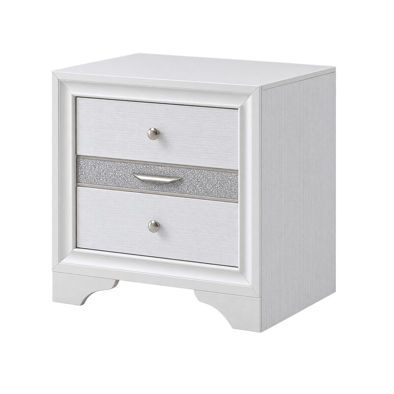 2pc King Bedroom Set, Storage White, Nightstand image number 3