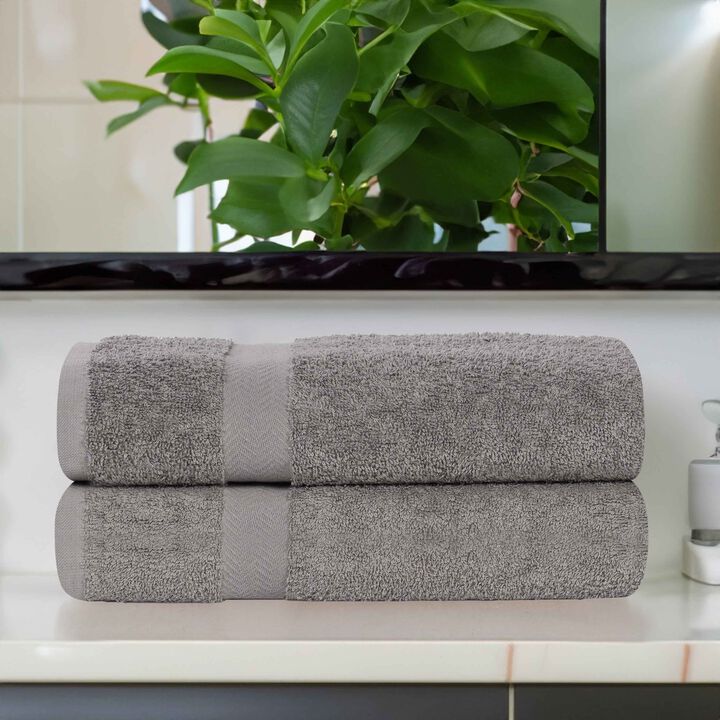 Absorbent Cotton Bath Sheet Set of 2 for Home and Guest Bathroom